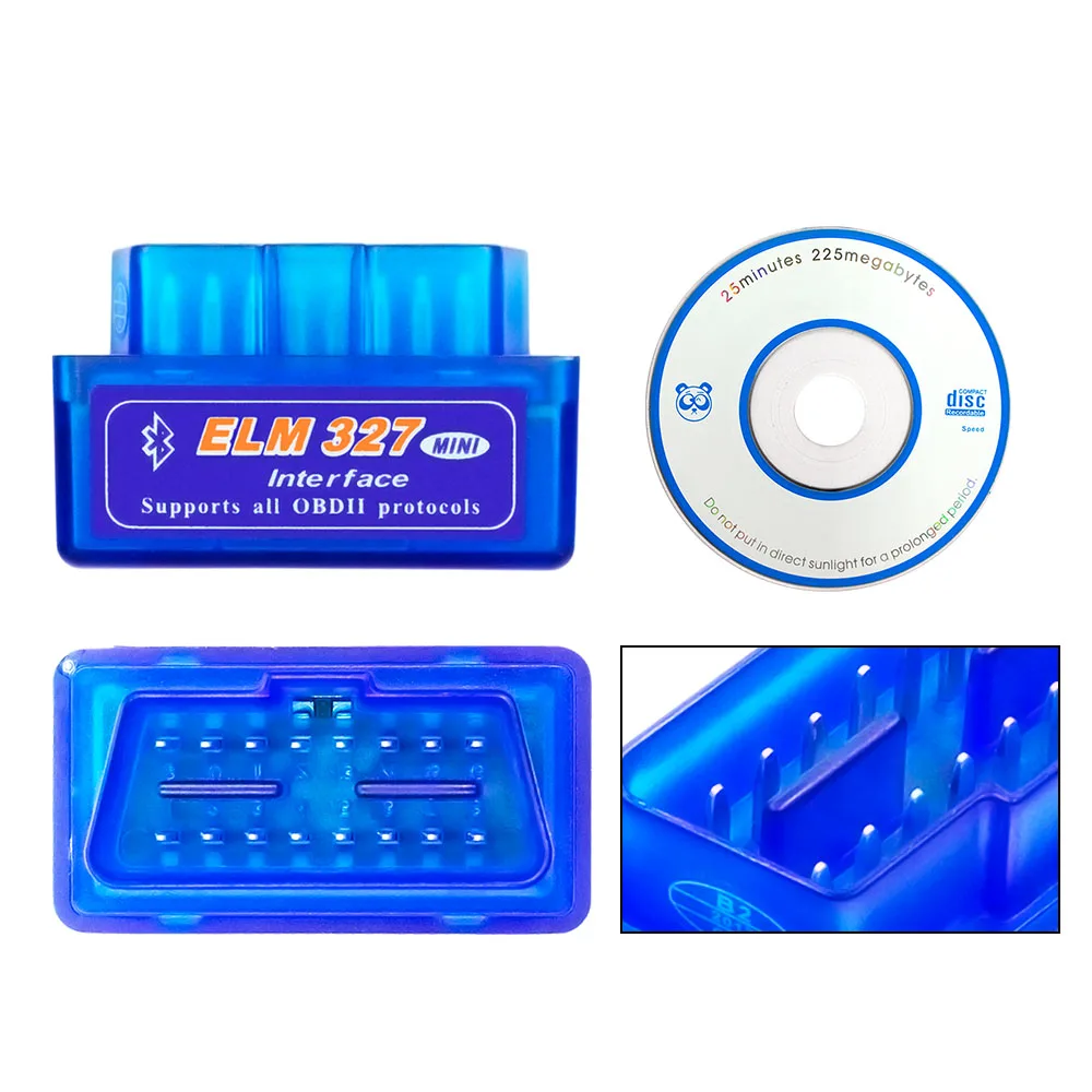 HH OBD2 HHOBD ELM327 Bluetooth V1.5 V2.1 ELM 327 WIFI/WI-FI V1.5 OBDII Car Diagnostic Scanner Tool For Android/IOS/Windows