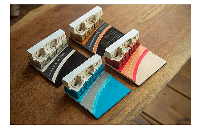 Творческий 3D прекрасный блокнот архитектурные Творческий Бумага резьба записка-напоминание Pad плед Бумага древних Стиль любовный подарок, подарок на день рождения