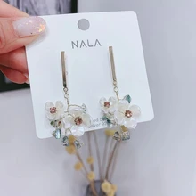 Горячая Распродажа, корейские милые трендовые серьги-гвоздики с цветными бусинами, серьги-гвоздики для женщин и девушек, ювелирные изделия, подарок