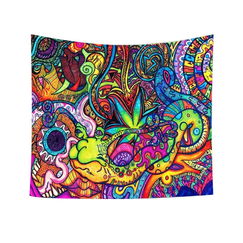 E Красочные Trippy тканевые гобелены для спальни, гостиной, настенные украшения - Цвет: E