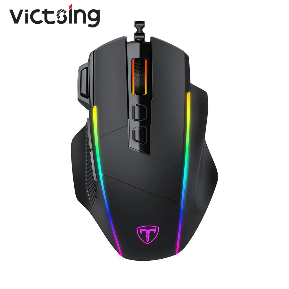 Проводная игровая мышь VicTsing эргономичная компьютерная с RGB-подсветкой 8000DPI 8