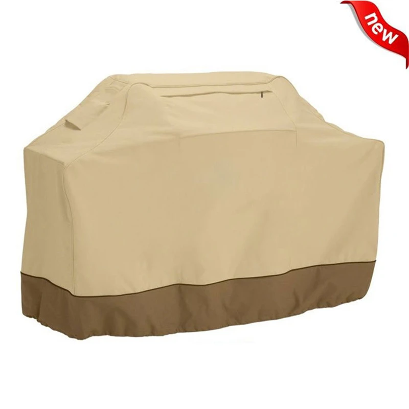183X66X130CM Открытый водонепроницаемый барбекю крышка Weber газ бежевый сверхмощный Гриль Крышка защитный хауссе барбекю гриль аксессуары для барбекю - Цвет: 183X66X130CM