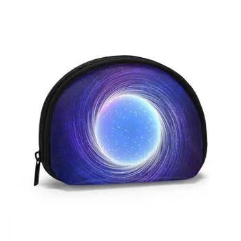 

Women's Wallet Short Women Coin Purse WalletsCard Holder Small Ladies Wallet Female Blue Shining Cosmic Neon Light Twirl