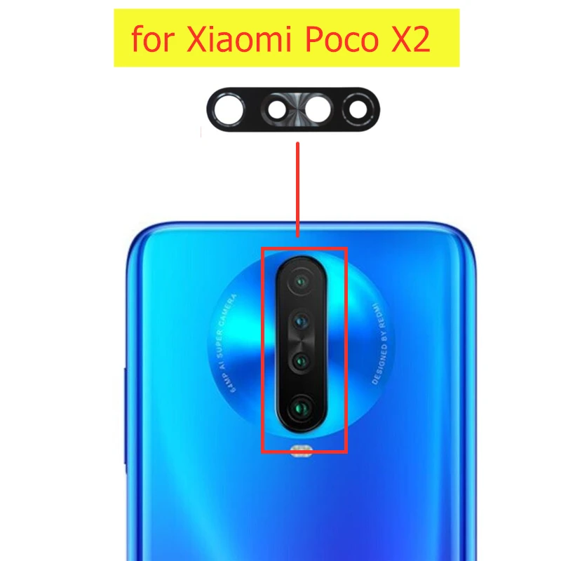 2 шт./лот для Xiaomi Poco X2 заднего объектива камеры основная тыловая камера объектив с