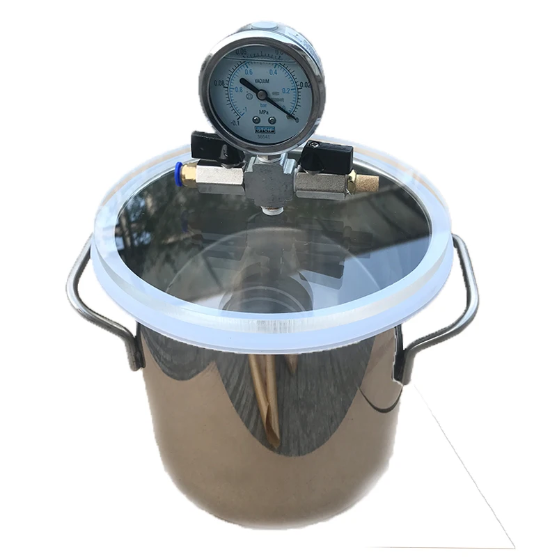

20L vacuum defoaming barrel AB glue vacuum tank Stable wooden equipment barrel Epoxy resin silicone defoaming barrel