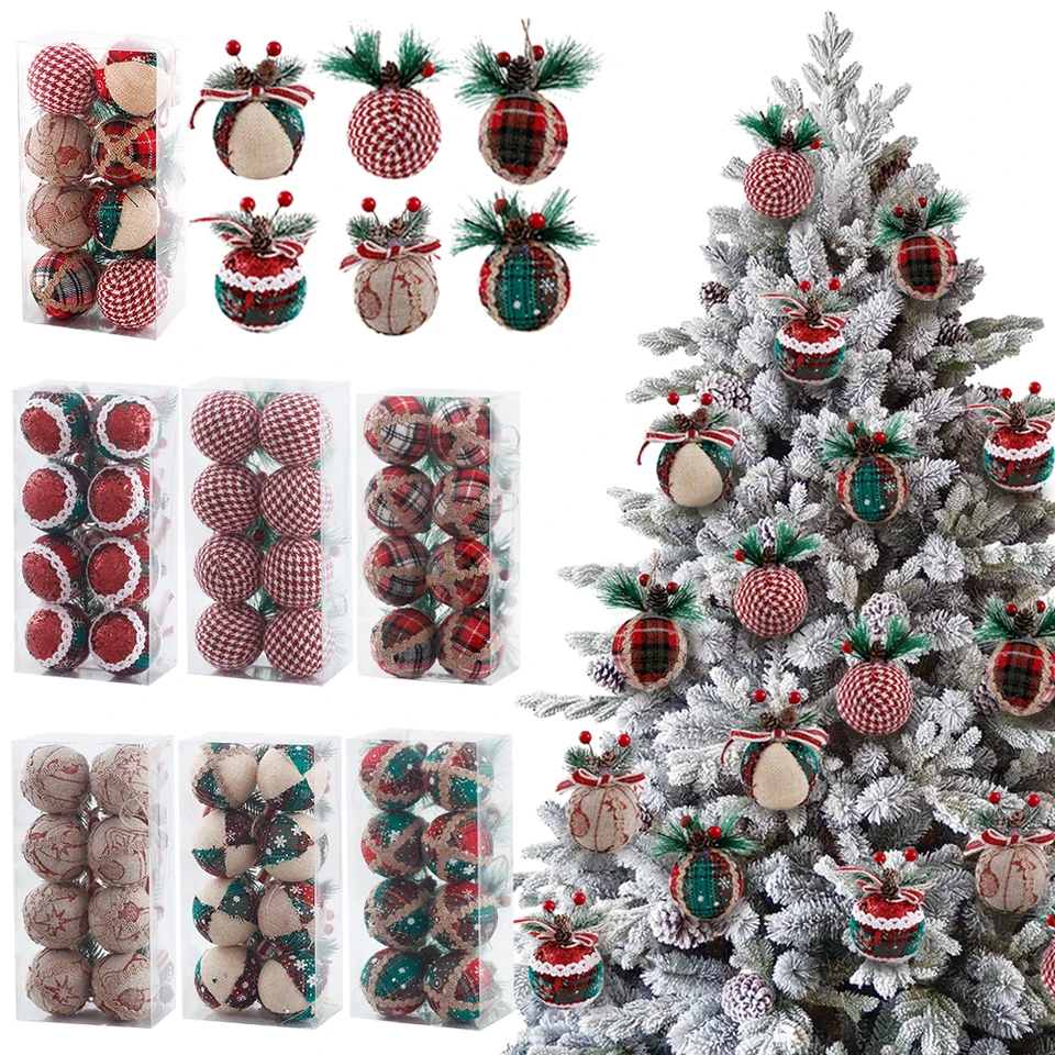 30 palline di Natale colorate in plastica infrangibile per decorazioni per albero di Natale, feste e matrimoni (60 mm, rosso e oro) | Leroy Merlin