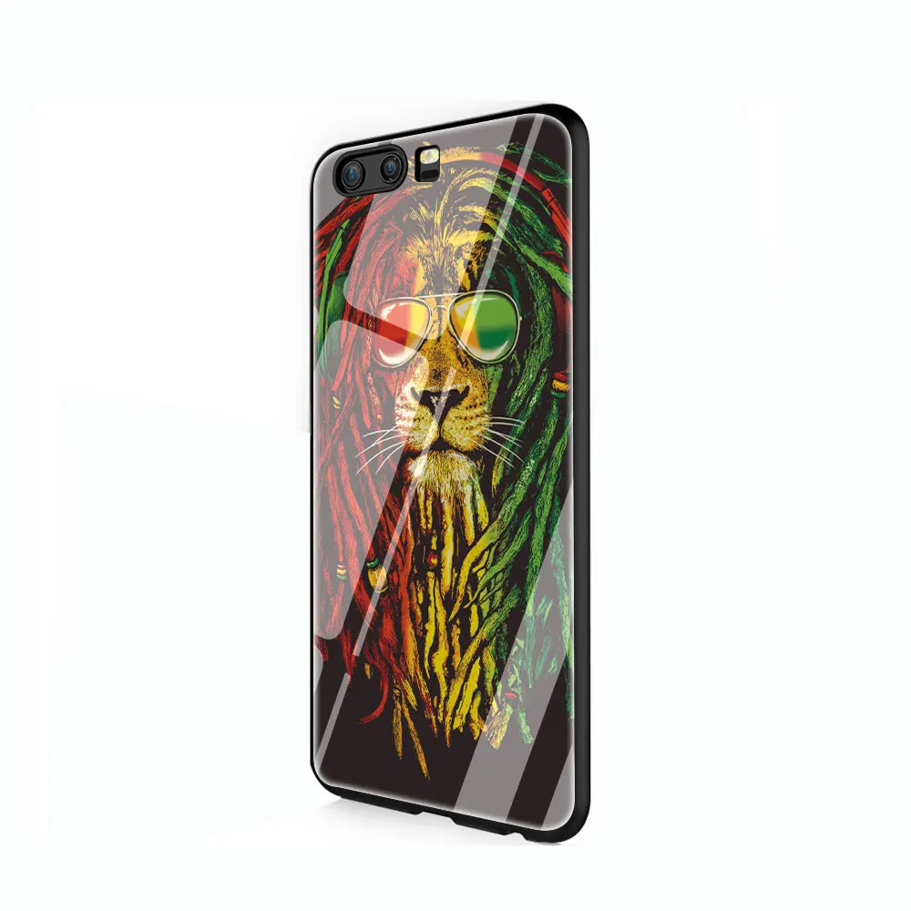 EWAU Bob Marley закаленное стекло чехол для телефона huawei mate P 10 20 30 Lite Pro Y9 Honor 8X 7A - Цвет: G5