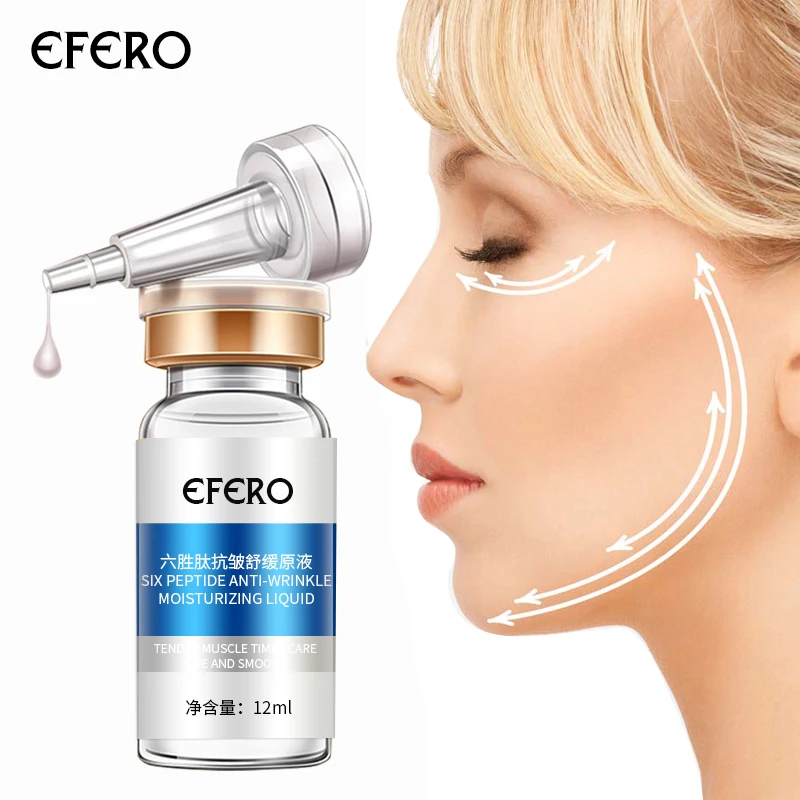 EFERO шесть пептидов сывороточная эссенция для лица восстанавливающая тонкие линии Сыворотка против морщин для ухода за кожей лица увлажняющий отбеливающий крем для лица
