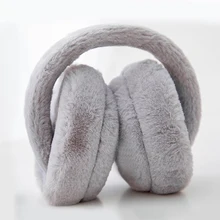 Милые новые зимние наушники для женщин, имитация кроличьего меха, теплые женские хлопковые теплые наушники, рождественские подарки, меховые наушники