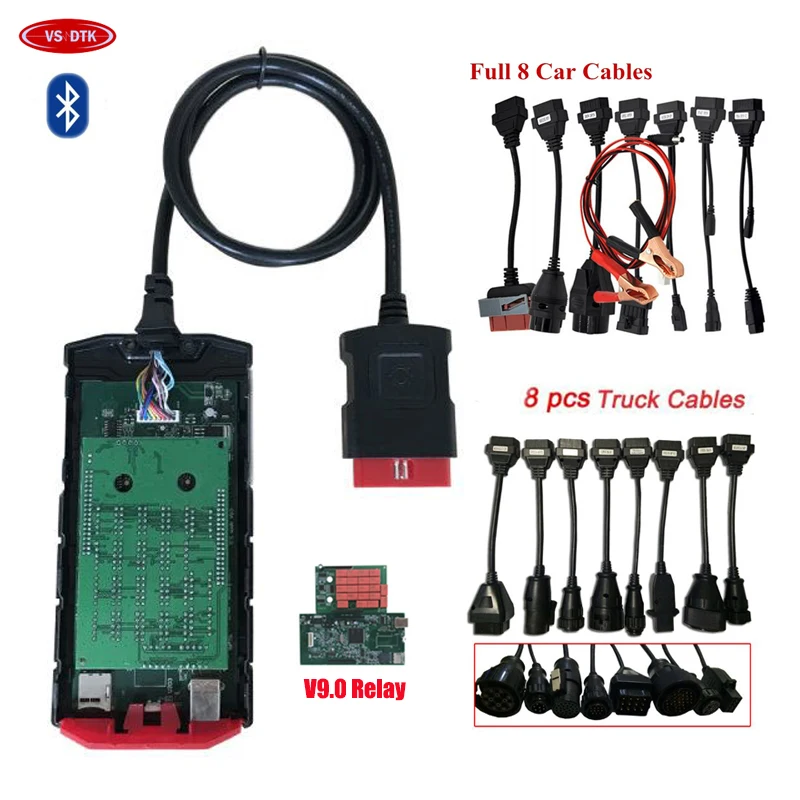 VD TCS CDP Plus obd2 obdii диагностический инструмент автомобильный Грузовик bluetooth сканер vd