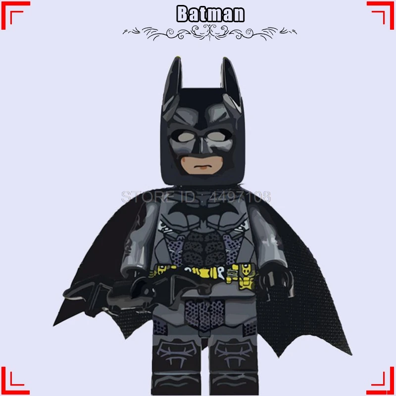 Пингвин DC детективные фигурки из фильма Бэтмен Робин Супермен Супергерои Аркхэм Готэм город Marvel игрушка-конструктор подарок строительные блоки - Цвет: Batman