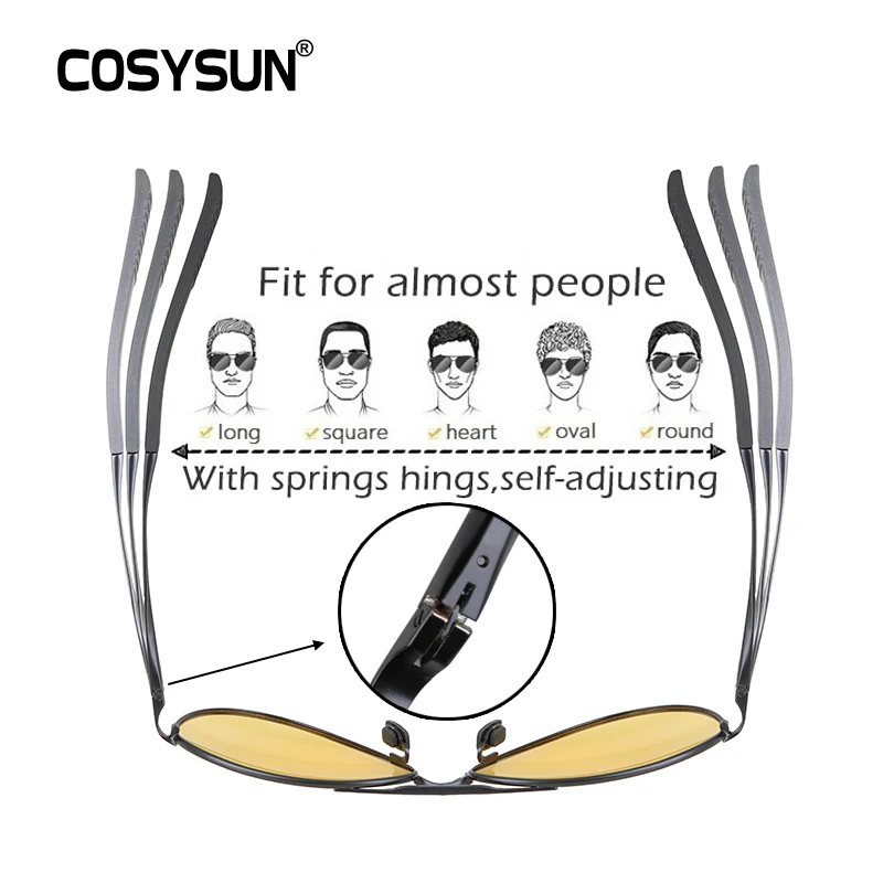 Online Todo el tiempo piloto fotocromáticos gafas de sol polarizadas gafas de visión nocturna hombres oculos conductor amarillo lentes gafas de que