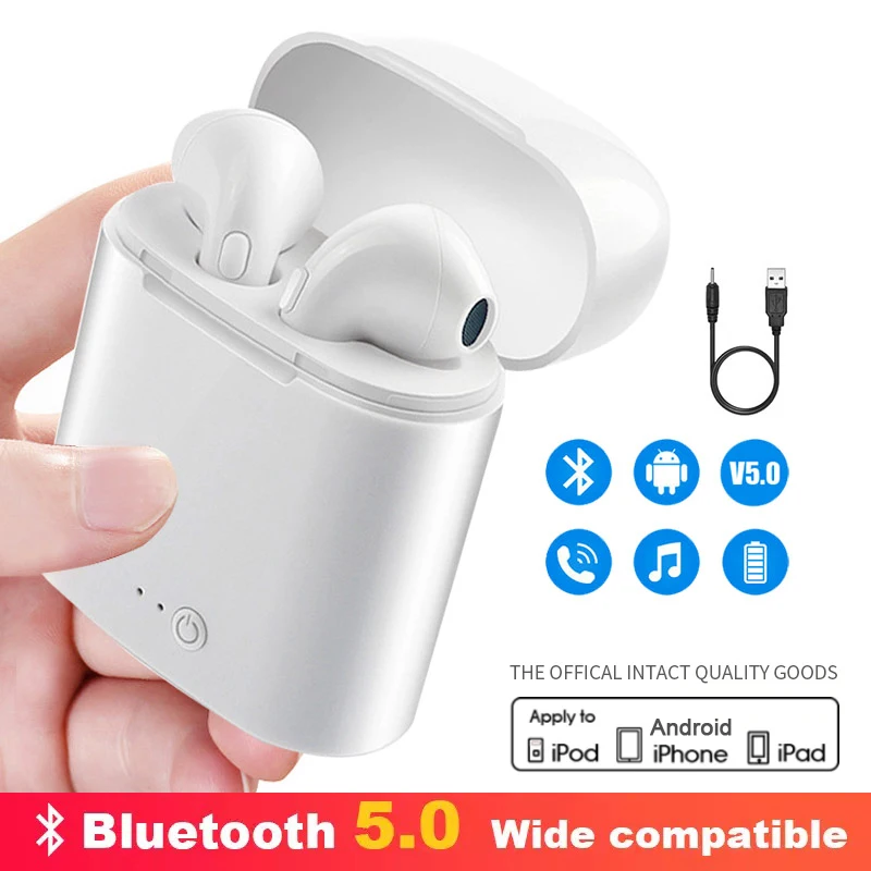 I7s Tws airpods беспроводные наушники Bluetooth Air pods наушники мини аирподс 3D стерео вкладыши гарнитура с зарядным устройством для iPhone Xiaomi