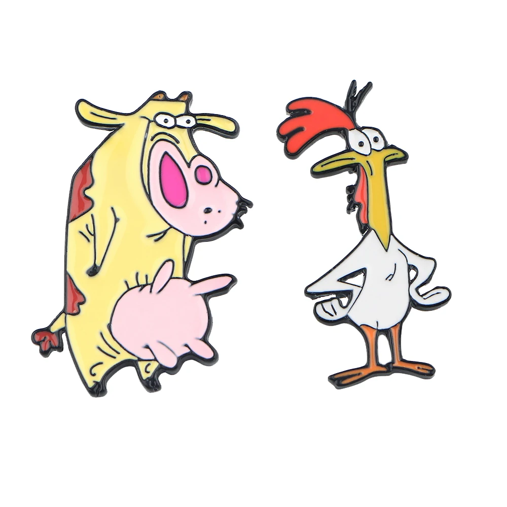 

L2505 Vintage Anime Badges Manga Cow Funny Metal Enamel Pins Brooch Pin Backpack Briefcase Accessories Decorative Jewelry Gifts