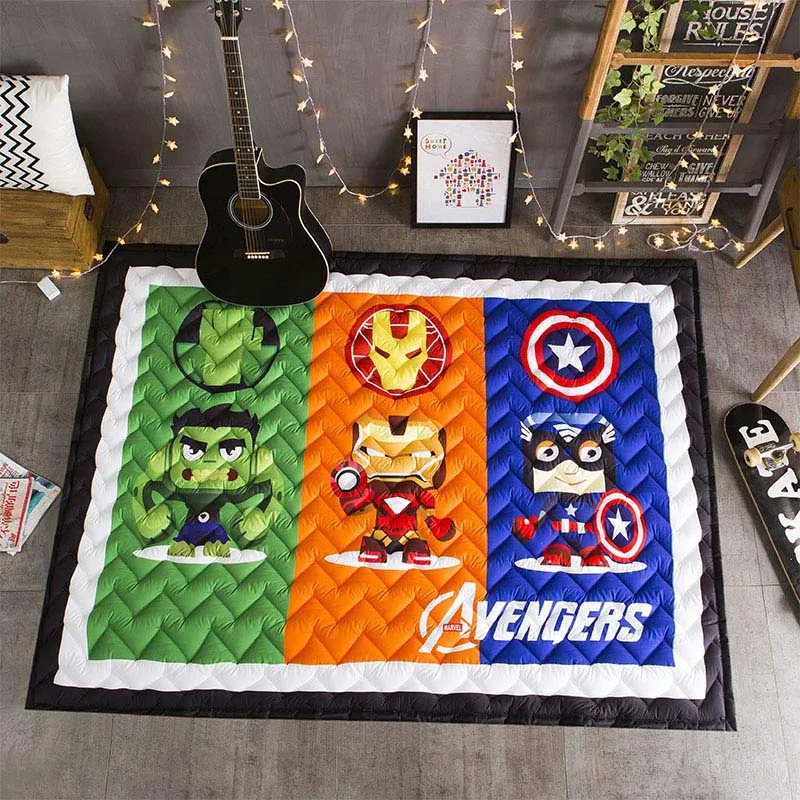 145X195 см игровой коврик мультфильм 2,5 см утолщение животных Детская мозаика новорожденных ползание младенца одеяло хлопок Круглый Пол коврик, мат