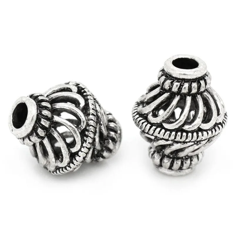 DoreenBeads кулон-разделитель из цинкового металлического сплава фонарь серебристого