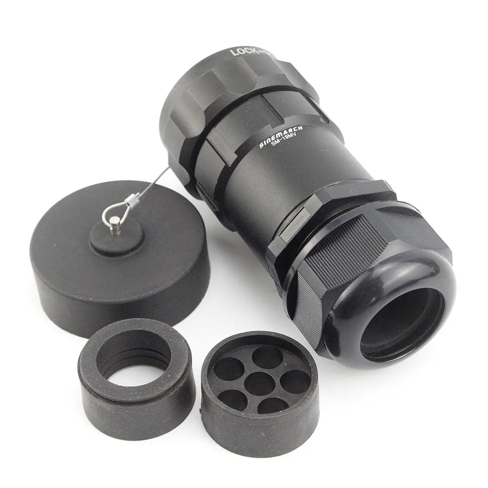 Socapex 19핀 수/암 커넥터 M40 19-28mm 케이블 글랜드 금도금 황동 핀(사전 설치됨)
