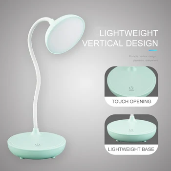 

Table Lamp LED Stand Desk Lamp Battery Powered USB Rechargeable Study Lamp Touch Switch Modern Table Lamp Flexible For Student