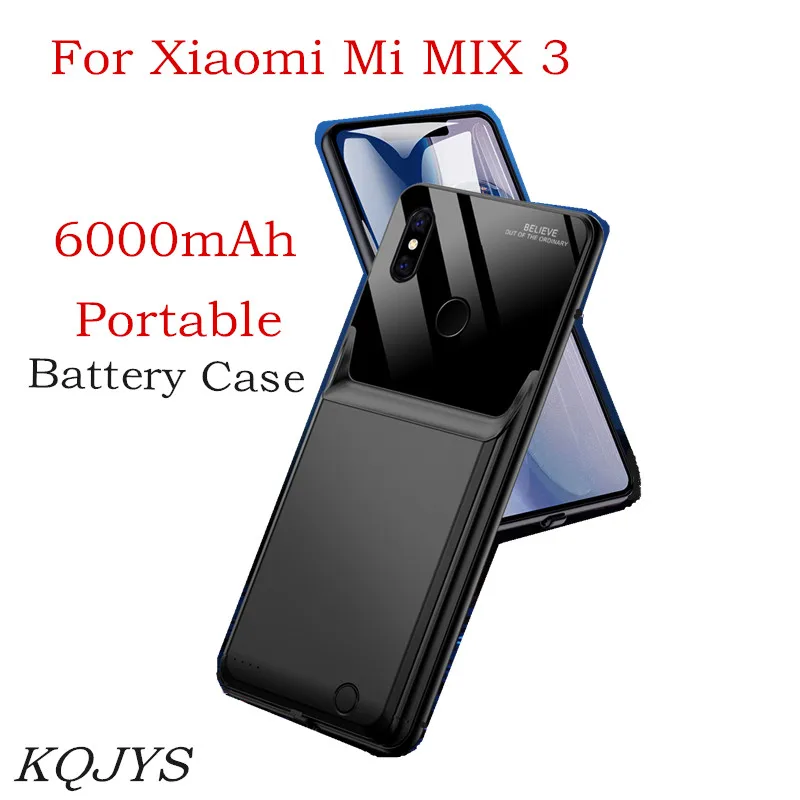 

KQJYS 6000mAh External Battery Charger Cases For Xiaomi Mi MIX 3 Power Bank Charging Cover for Xiaomi Mi MIX 3 Battery Case