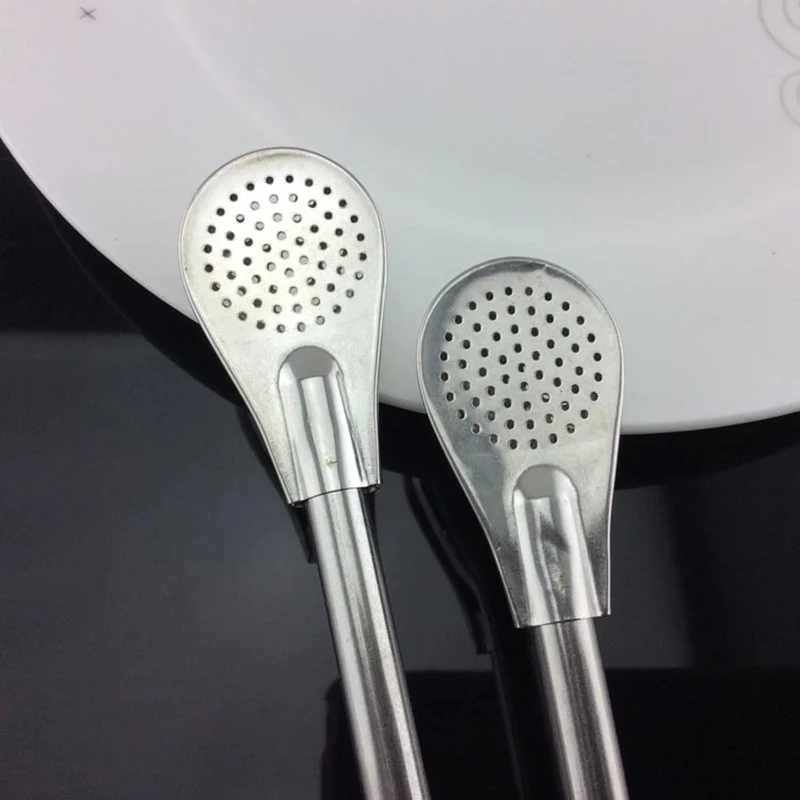 Drinking Straw Spoon Stainless Steel Tea Yerba Mate Straw Gourd Bombilla Filter Spoons Reusable Metal Tea Tools Horse Tea Spoon8