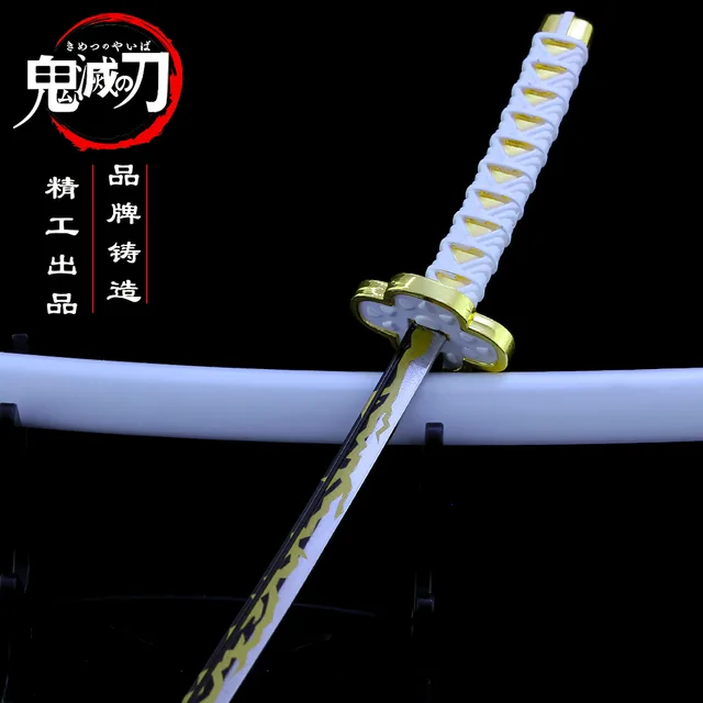 25CM Demon Slayer Anime Sword Nicurin Kamado Tanjirou Kimetsu No Yaiba Katana Swords Keychain Weapon Model Toys for Chidren Gift 2