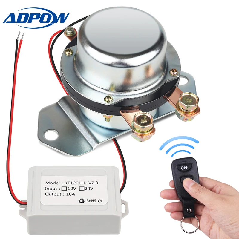 ADPOW-Interrupteurs principaux de batterie de camion de voiture  télécommandés, isolateur de batterie de yacht de bus automatique, coupure,  déconnexion, citations, gants, 12V, 24V - AliExpress