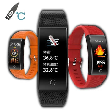 

Fitness Tracker Activity Tracker Smart Bracelet with Body Temperature Measurement Sleep Monitor Step Counter IP68 Waterproof Sma