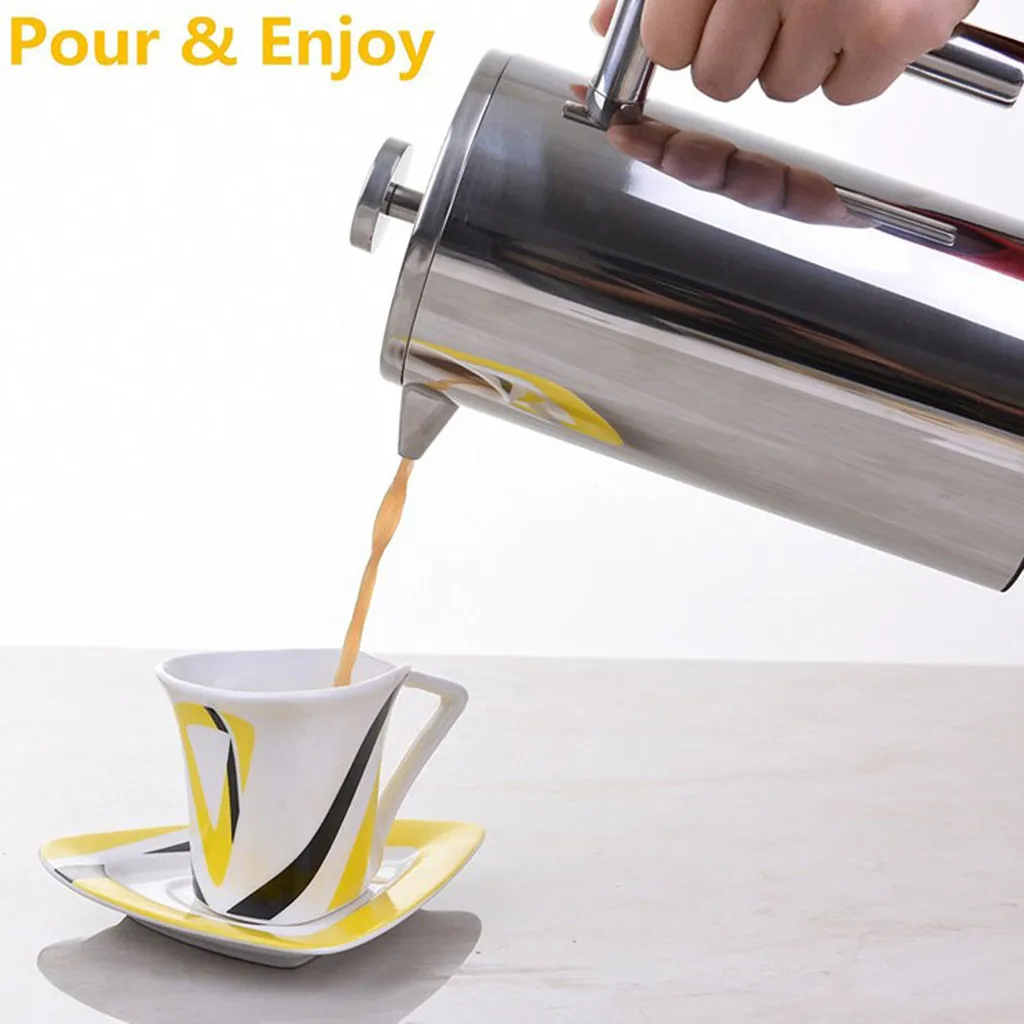 Stainless Steel French Press Coffee Maker Bonus Screen Pots Kitchen Dining Bar 2020 NEW#30 | Дом и сад
