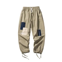 Стиль, комбинезоны, осень и зима, мужская мода, бренд, Корейская версия, тренд, свободные прямые и широкие леггинсы