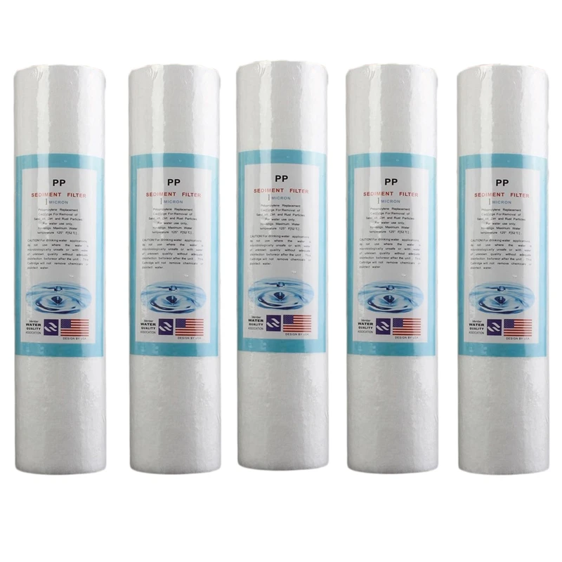 

5Pcs Replacement Water Sediment Filters (5 Micrometer) 2.5" x 10" Cartridges