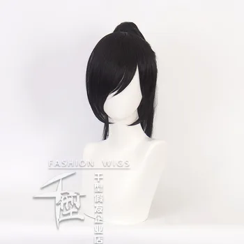 

Anime Dororo Hyakkimaru Kimono Ponytail Black Long Heat Resistant Synthetic Hair Cosplay Prop Halloween + Free Wig Cap