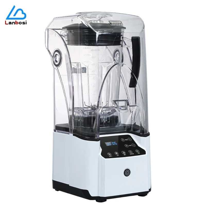 Commercial Ice Blender Silent Smoothie Maker Noise Cover With Cover Special  Ice Planer Ice-crusher Mixer For Milk Tea Shop - Blenders - AliExpress