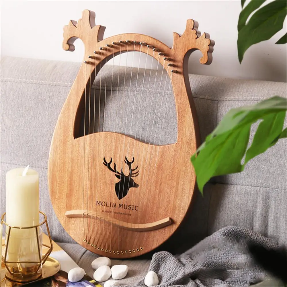 16-note Lyre harp набор жесткий из красного дерева жесткий портативный с тюнинговым ключом черная сумка для хранения арфа Набор идеальный подарок