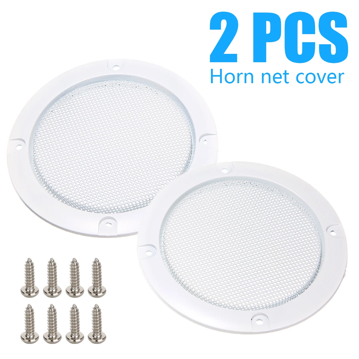 

2pcs/1pair 3 Inch White Replacement Round Speaker Protective Mesh Net Cover Grille Circle for Speaker Accessories