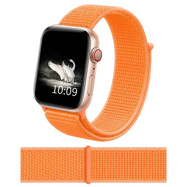 Нейлоновый спортивный ремешок для apple watch, ремешок для apple watch 5, 4, 3, сменный Браслет для iwatch 42 мм, 38 мм, 44 мм, 40 мм, ремень - Цвет: 008
