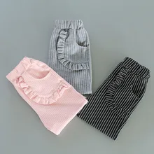 Тонкие весенне-осенние штаны в Корейском стиле из чистого хлопка для девочек