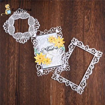 

Kokorosa Flower Frame Background Metal Cutting Dies Stencil for Scrapbooking Paper Photo Cards Embossing Die Cuts New 2020