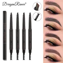 

4 Colors Natural Makeup Double Heads Eyebrow Pencil Waterproof Long-lasting Eyebrow Pen with Eyebrow Brush