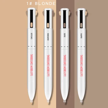 

4 in 1 Easy to Wear Eyebrow Contour Pen Defining Highlighting Brow Pen Waterproof Sweatproof DEC889