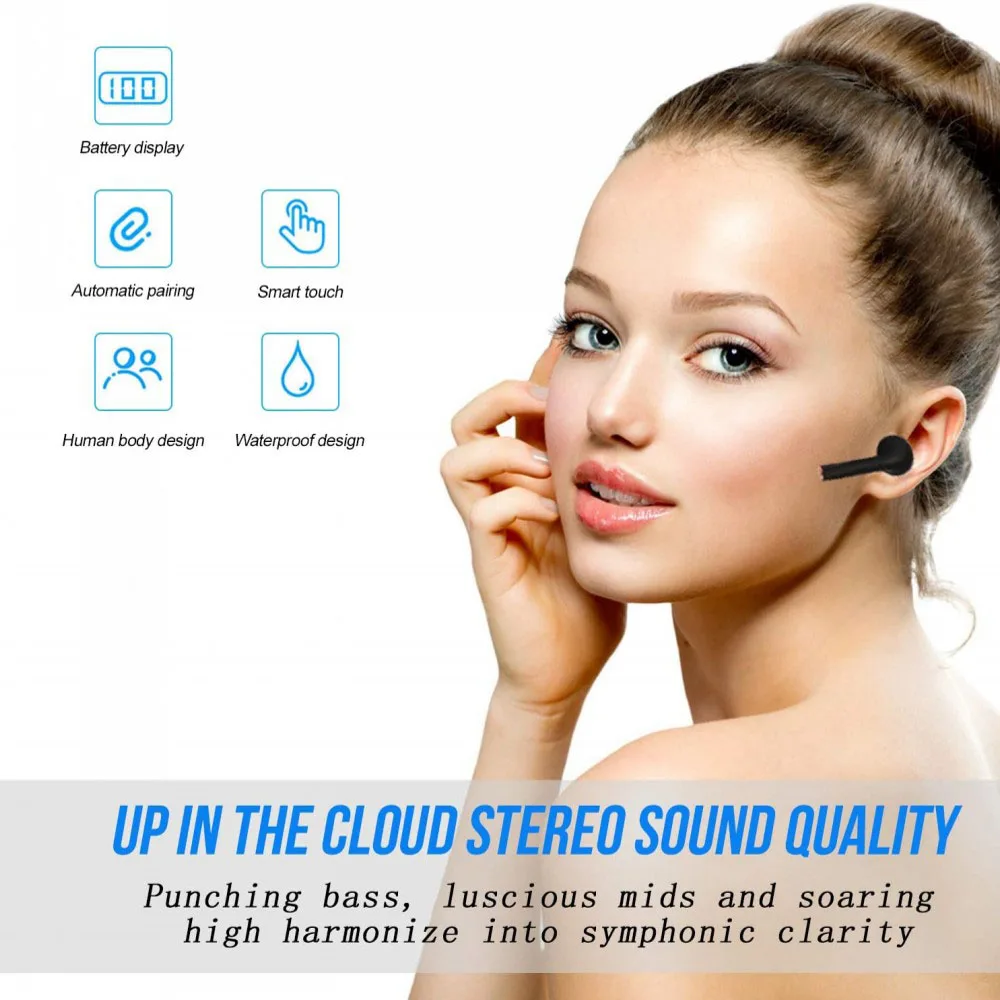 best gym headphones TWS Wireless Earphones Bluetooth-compatible 5.0 Headphones IPX7 Waterproof Earbuds LED Display HD Stereo Mic for Xiaomi iPhone studio headphones