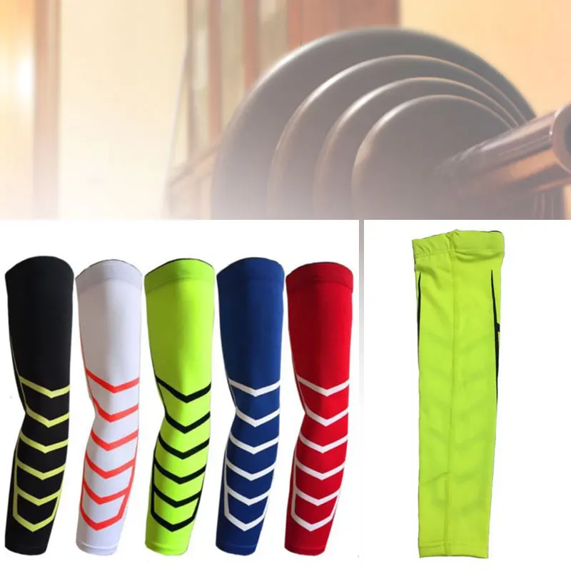 Баскетбольная рука рукав спортивная ручная манжета Бейсбол движение волейбол спандекс компрессионная манжета на руку Футбол Спорт на открытом воздухе