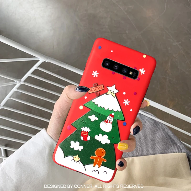 Рождество чехол подарок для samsung Galaxy A50 чехол S8 S9 S10 S10E Note 8, 9, 10, плюс 5G A10 A20 A30 A40 A60 A70 A80 A90 Мягкая обложка - Цвет: Christmas tree