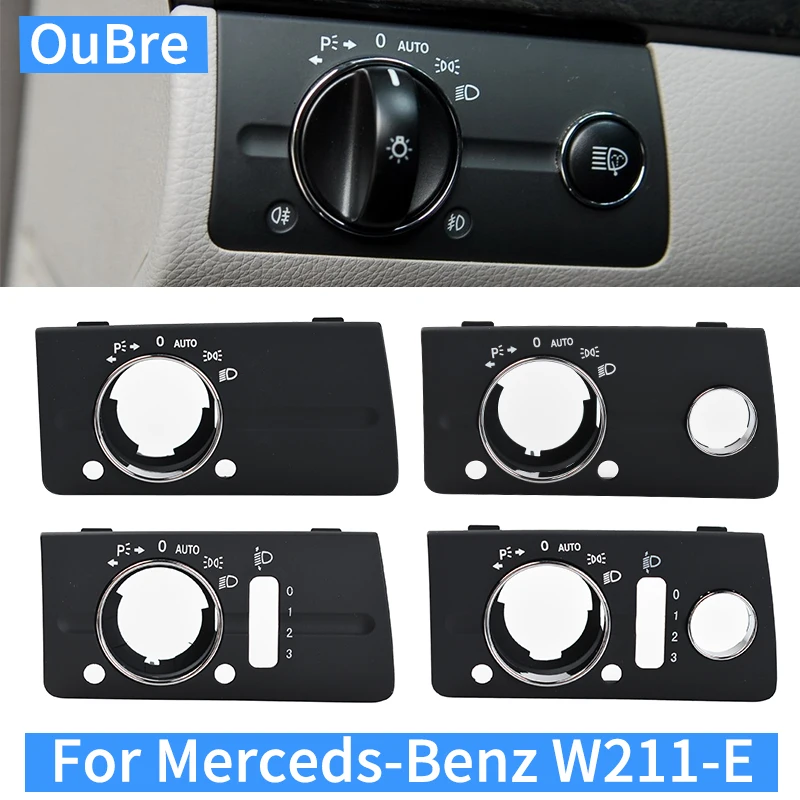 Car interior trim dashboard lamp switch cover LHD Car Interior Accessories Headlight Lamp Switch Cover Trim For Mercedes Benz W211 E Class E200 E250 E320 E350 E550