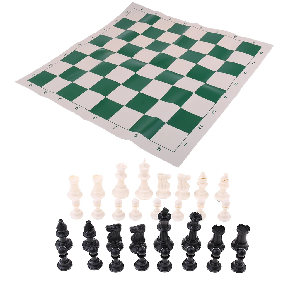 Портативные шахматные игры из искусственной кожи и настольные игры из 32 шахматных частей