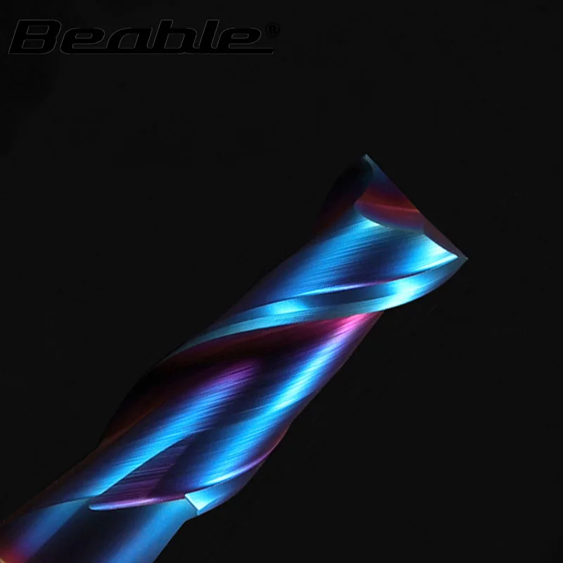 

Beable 2Flutes HRC65 Square Alloy Tungsten End Mills NACO Coated Carbide Cutter Machine Cutting Tools