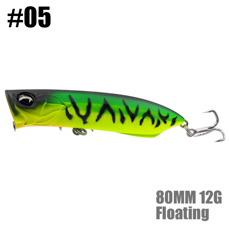 COLOR 5 RC-BOMBER80, новинка, Поппер, рыболовные приманки, верхняя вода, искусственные снасти для окуня, форели, щуки - Цвет: COLOR 5