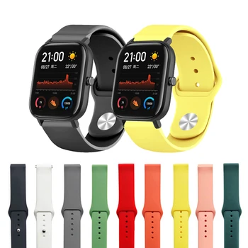 

For Amazfit GTS Strap Silicone Watch Band Bracelet for Xiaomi Huami Amazfit Bip Wristband for Amazfit Pace Stratos GTR 20 20MM