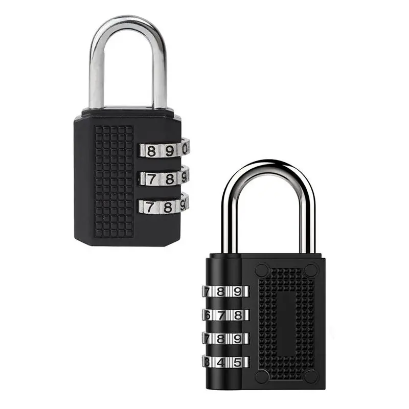 

Hot New 4 Pack 4 & 3-Digit Combination Padlock Zinc Alloy Waterproof and Clasp Combine Steel Locker Sports Gym Sport Case