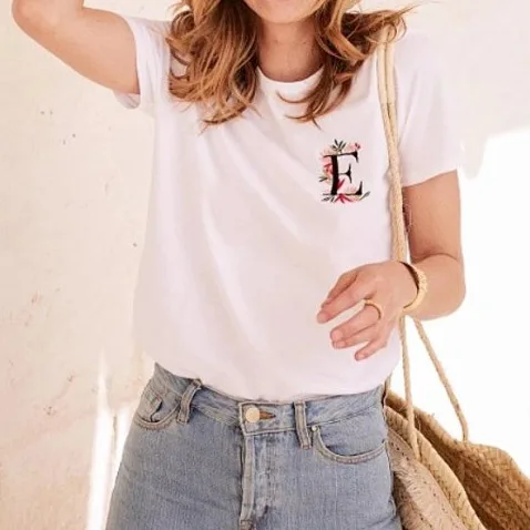 

Limited Stock Cotton 100% Women White Embroidery T-shirt - 2019 Ladies Round Neck Short Sleeve Tees Top