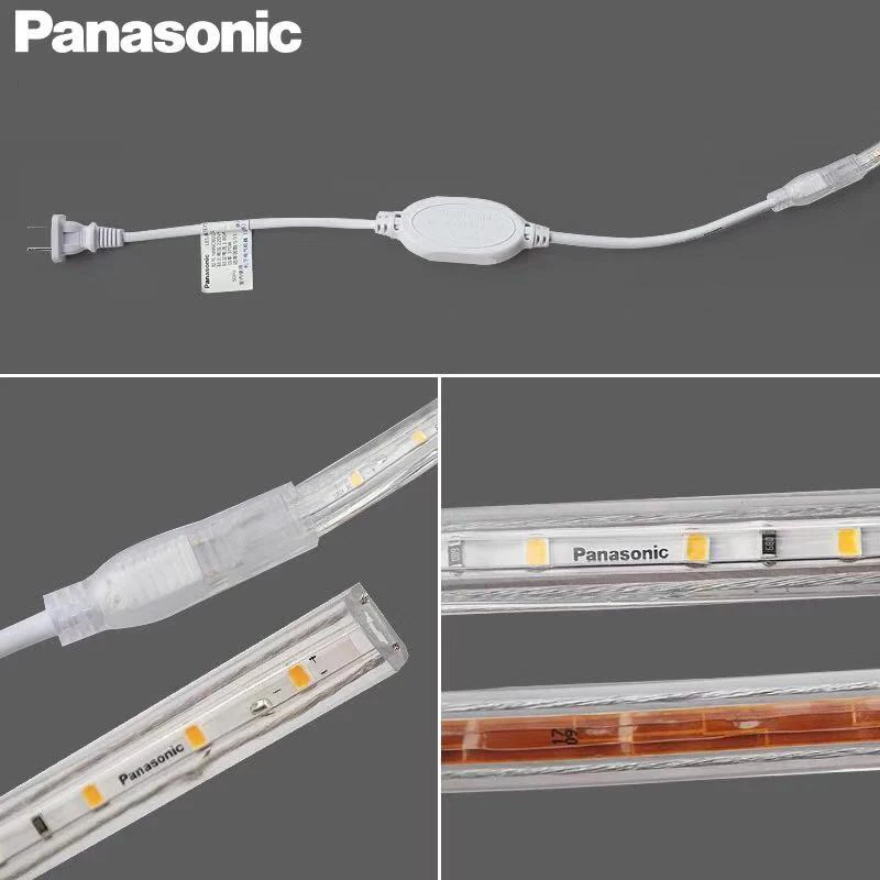 Водонепроницаемый светодиодный светильник Panasonic 220V с европейской вилкой гибкий